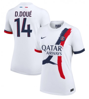 Paris Saint-Germain Desire Doue #14 Segunda Equipación Mujer 2024-25 Manga Corta